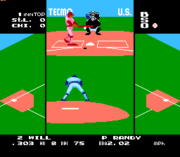 Tecmo Baseball gameplay screenshot